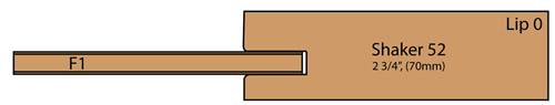 cross section of Glencairn Shaker Door